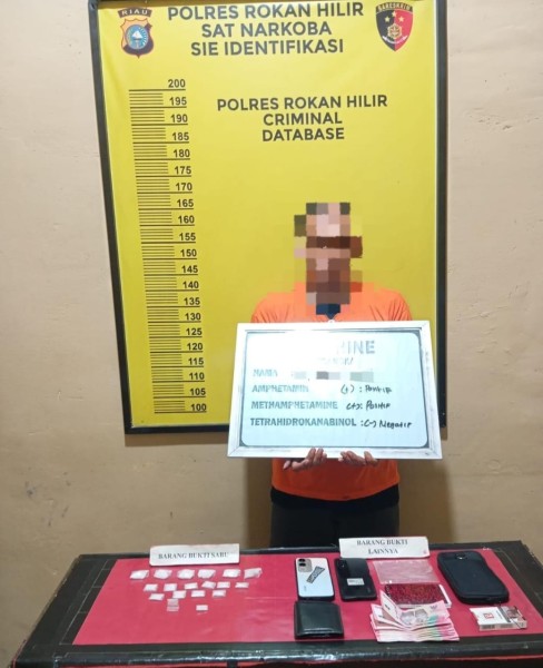Satres Narkoba Polres Rohil Ungkap Peredaran Sabu 39,84 Gram, Satu Tersangka Diamankan
