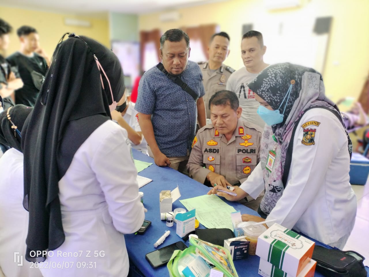 Peringati Hari Bhayangkara ke 76, Polres Kampar Gelar Kegiatan Donor Darah