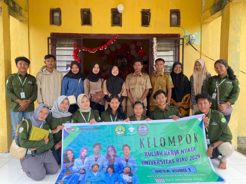 Dengan Tema Go Digital, Mahasiswa KUNKERTA Unri Lakukan Sosialisasi UMKM Didesa Kubu I