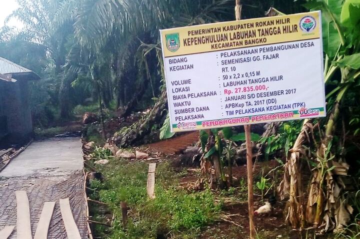 Diduga, Pjs Pengulu Labuhantangga Hilir Bangun Jalan Pribadi Pakai Dana Desa