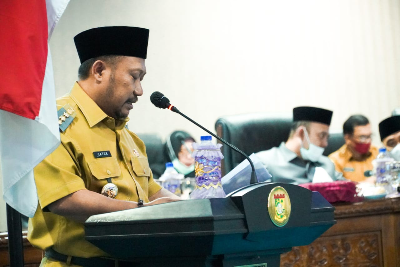 DPRD Terima Laporan Pertanggungjawaban Bupati Kampar Pelaksanaan APBD th 2020