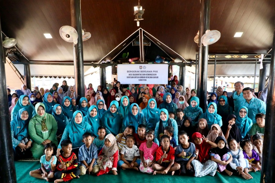 TP PKK Pusat Salurkan Bantuan bagi Korban Banjir Bandang di Kabupaten Pidie Jaya