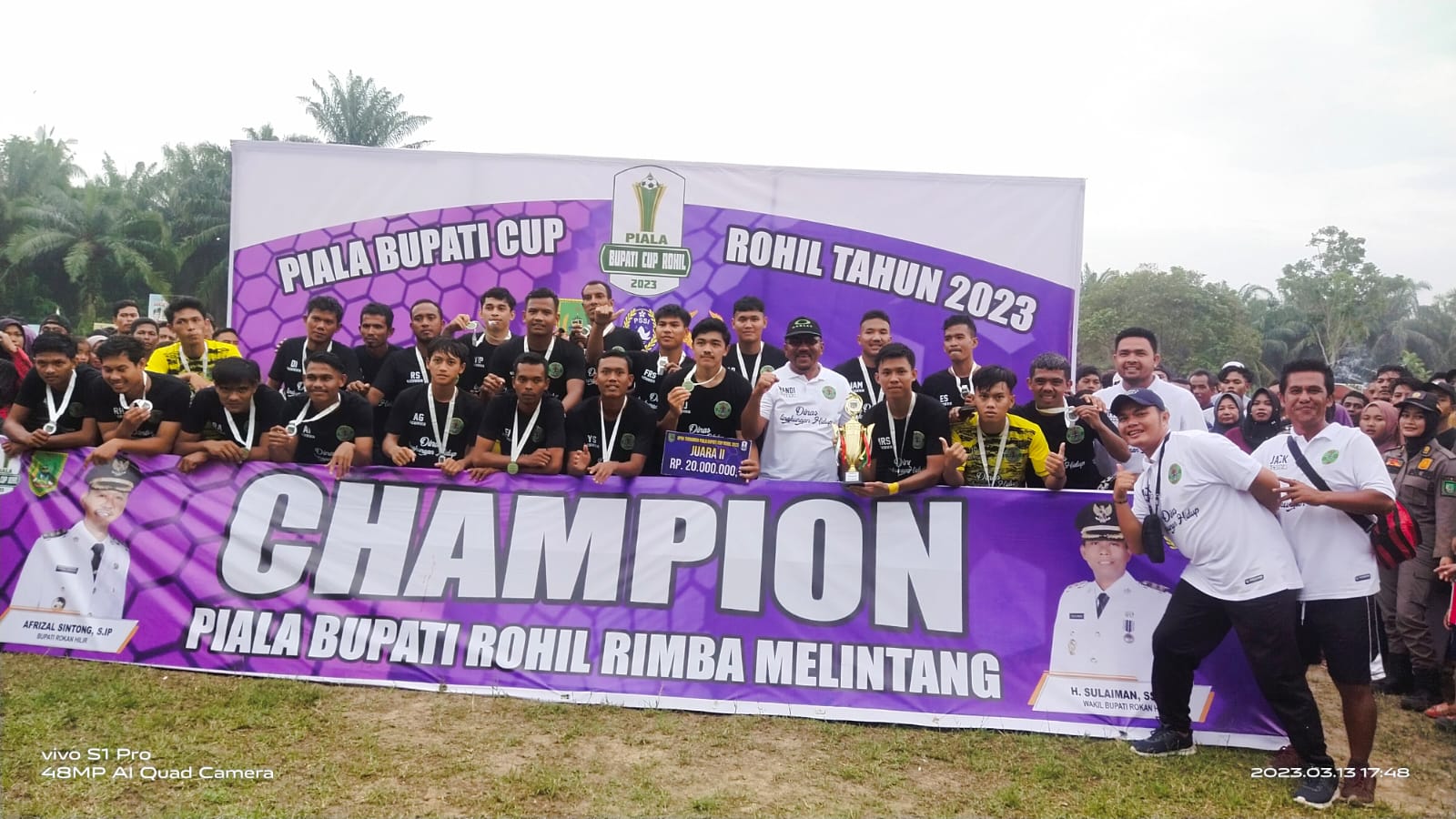 Final Turnamen Sepakbola Bupati Cup Rohil 2023 Bertemu Tim DLH Rohil FC Vs Lohot FC