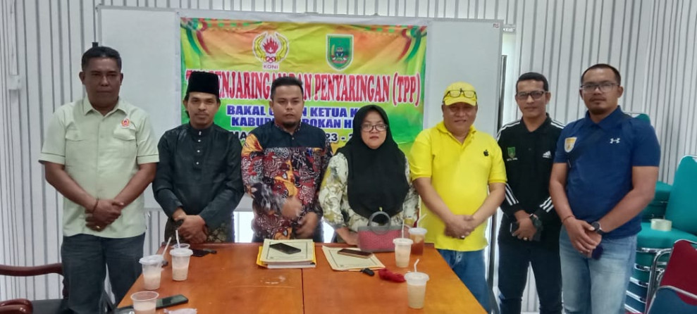 Tim Penjaringan Buka Sampul Berkas Pendaftaran Ketua Koni Rohil Masa Bhakti 2023-2025