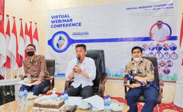 Webinar Permigastara, Bupati Rohil Beri Masukan Untuk Pengelolaan Blok Rokan