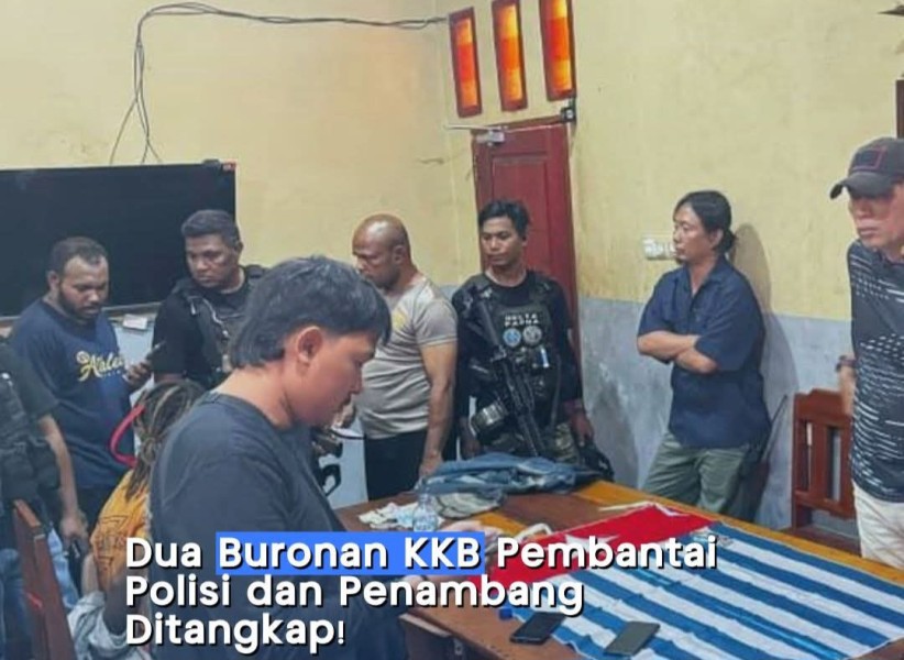 Dua Buron KKB Penembak Polisi dan Penambang Ditangkap