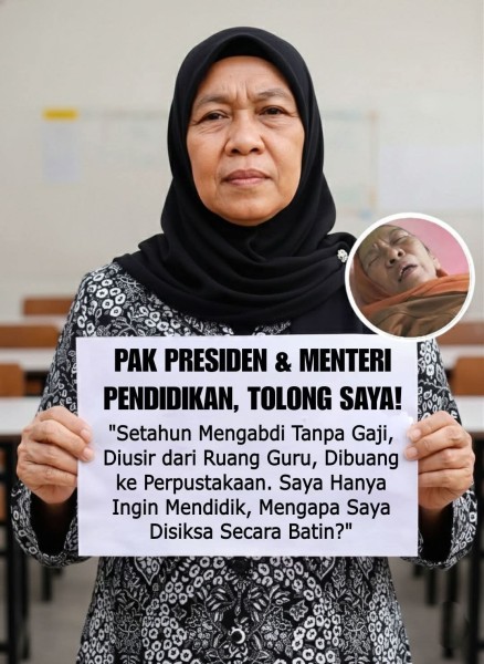 Nasib Halima Setahun Mengabdi Tanpa Gaji, Diusir Dari Ruang Guru Dibuang Keperpustakaan