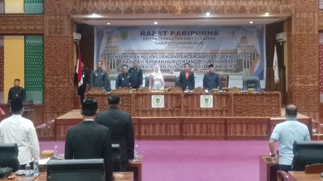 DPRD Rohil Gelar Paripurna Raperda Perubahan APBD Tahun 2026