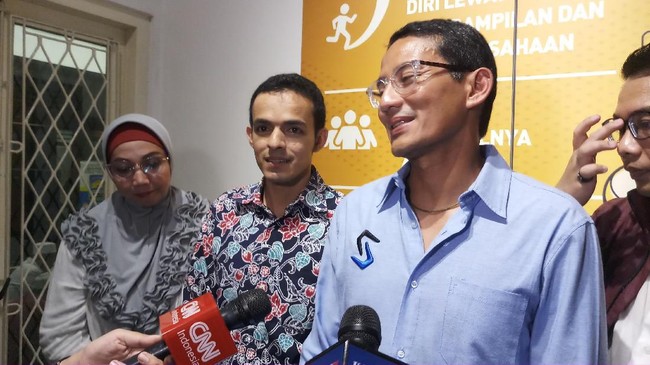 Absen di Penetapan Capres Terpilih, Sandi Tak ingin Ada Penumpukan Massa