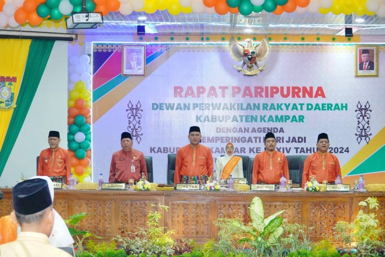 DPRD Kampar Gelar Rapat Paripurna Istimewa Dalam Rangka Hari Jadi Kabupaten Kampar ke 74 Tahun