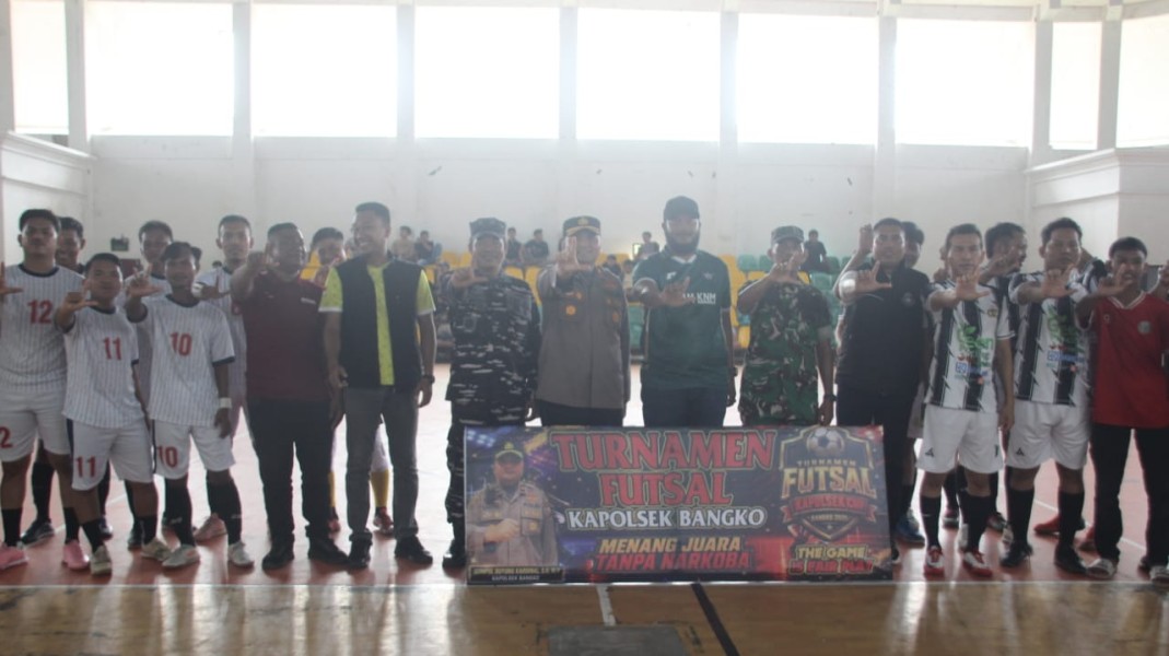 Lawan Peredaran Narkoba: Polsek Bangko Rangkul Generasi Muda Lewat Turnamen Futsal