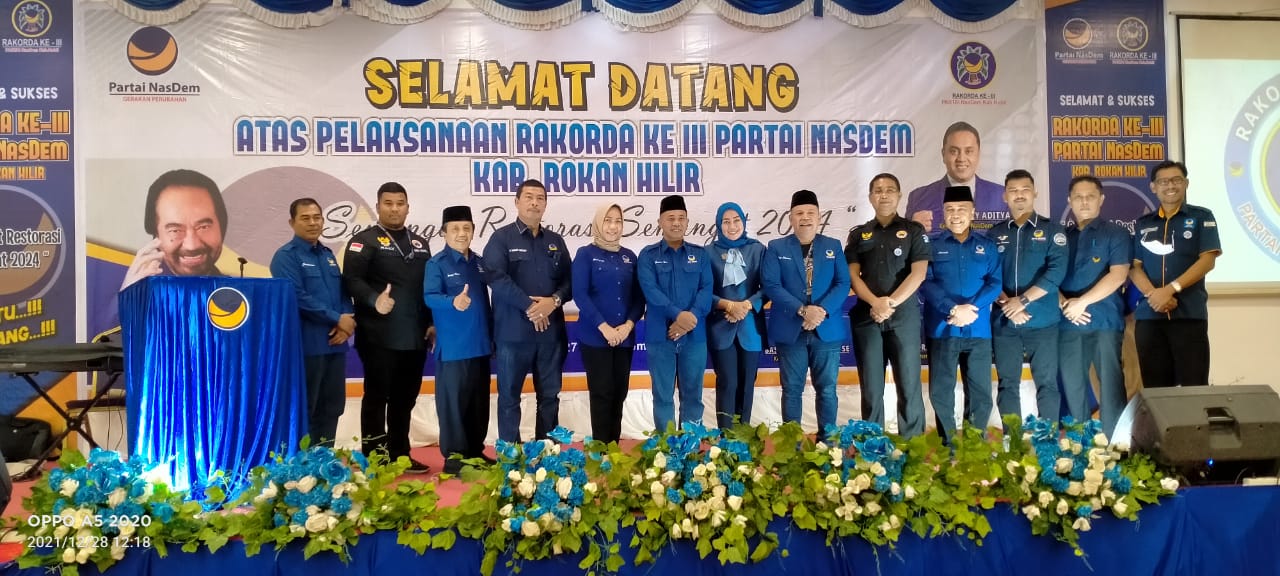 Rakorda III Partai Nasdem, Ketua DPD Rohil, Abas : Tuhan Tidak Tidur