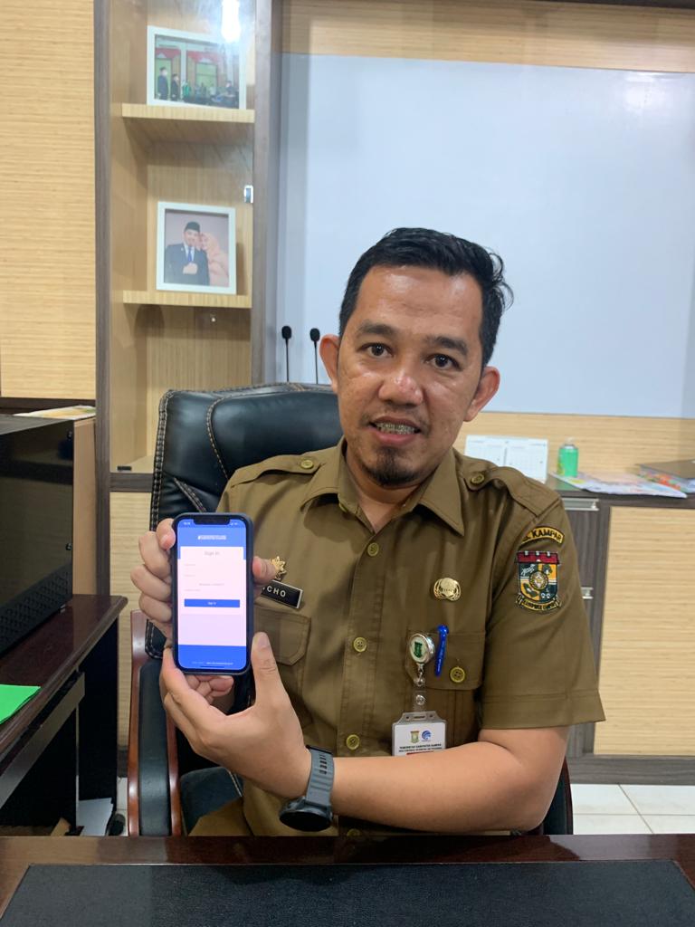 Perdana, Diskominfo Kampar Terapkan Absen Berbasis Aplikasi