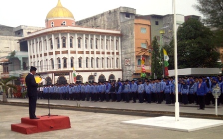 Bupati Rohil Bacakan Sambutan Mentri Pemuda dan Olahraga Ri