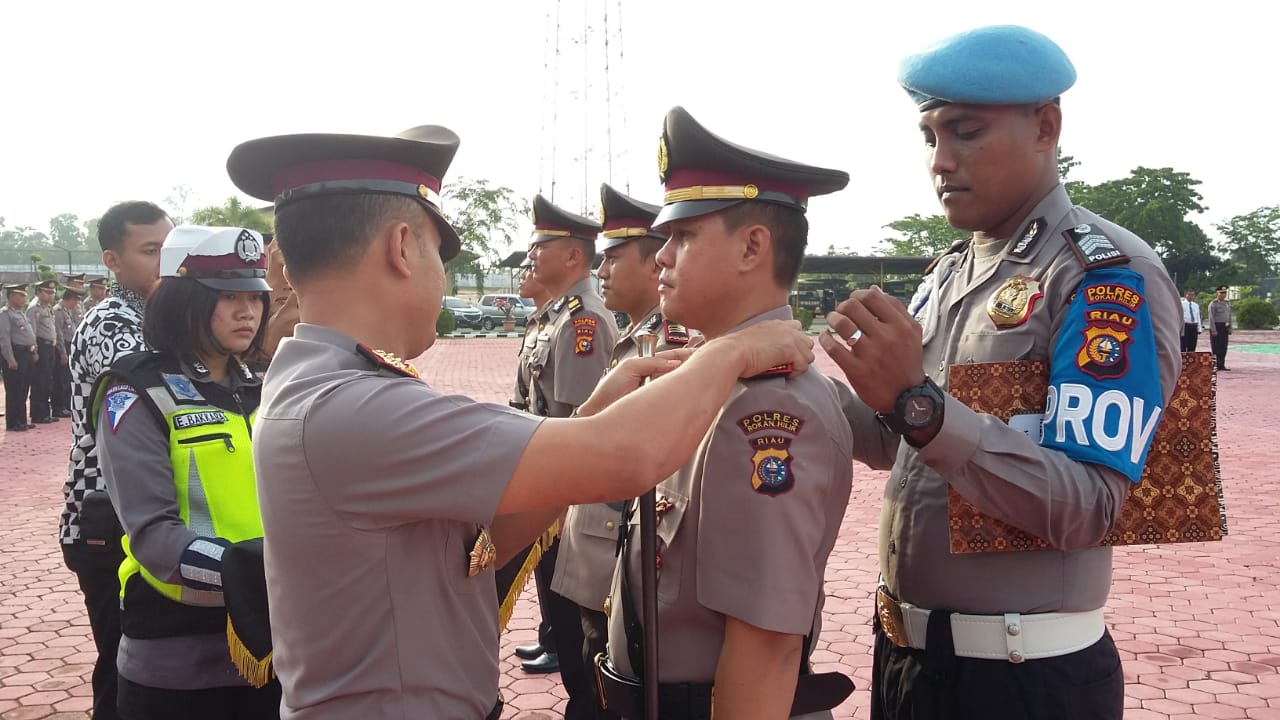 Sertijab Kasat Lantas Dan Dua Kapolsek Di Jajaran Polres Rohil
