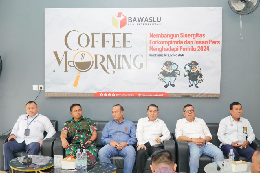 Jelang H-2 Pemilu, Bawaslu Kampar Pererat Sinergitas Bersama Forkopimda Dan Insan Pers.