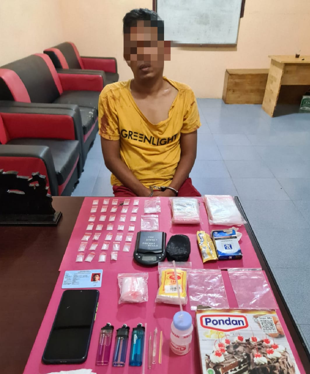 Polsek Siak Hulu Tangkap Bandar Narkoba dengan Barang Bukti 36 Paket Shabu Siap Edar