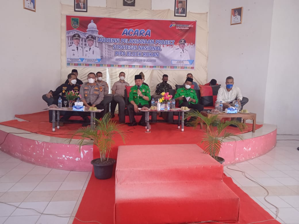 Bupati dan Wabup Rohil Hadir Audensi Project Nasional Pipa Block Rokan