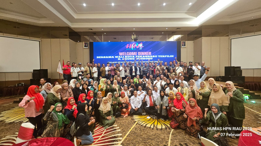 Peserta HPN Riau Gala Dinner Bersama Walikota Terpilih Pekanbaru, Agung Nugroho