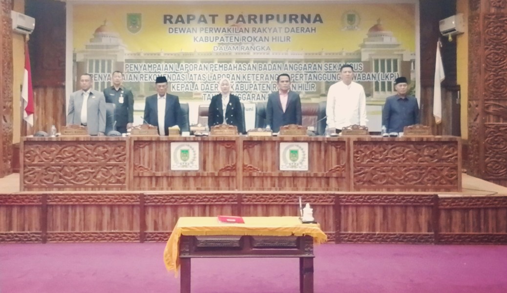 DPRD Rohil Gelar Paripurna Laporan Banggar dan Rekomendasi LKPJ Bupati TA 2025