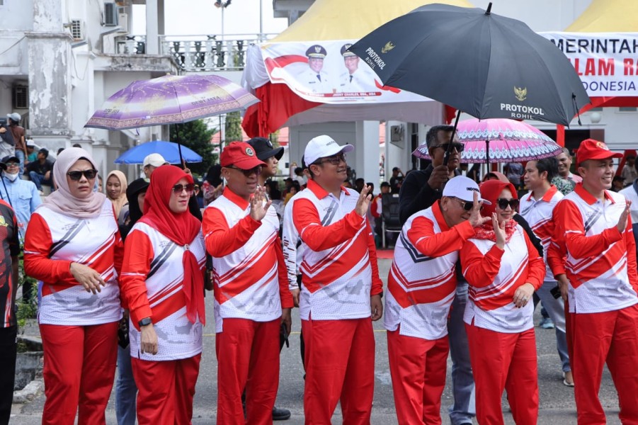 Kapolres Rohil Hadiri Pawai Karnaval HUT ke-81 RI di Bagansiapiapi