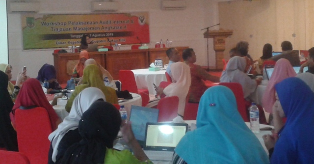 Diskes Rohil Gelar Workshop Audit Internal Dan Tinjauan Managemen Angkatan II