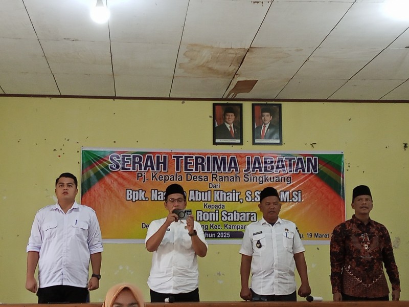 Pemerintahan Desa Ranah Singkuang Gelar Serah Terima Jabatan