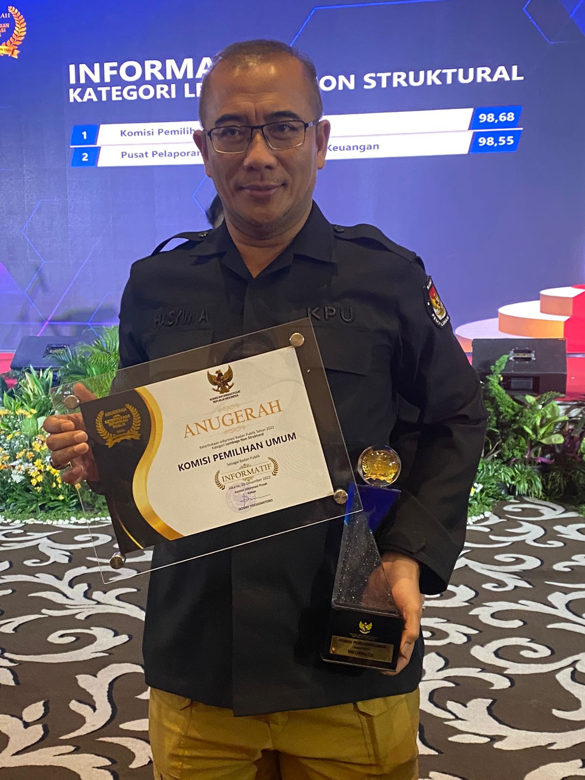 KPU Raih Peringkat Pertama Anugerah Keterbukaan Informasi Publik Tahun 2022