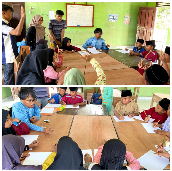 KUKERTA UNRI Ajak Siswa Darul Ulum Lestarikan Seni Kaligrafi