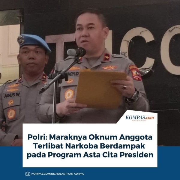 Maraknya Oknum Polisi Terlibat Narkoba Berdampak Program Asta Cita Presiden