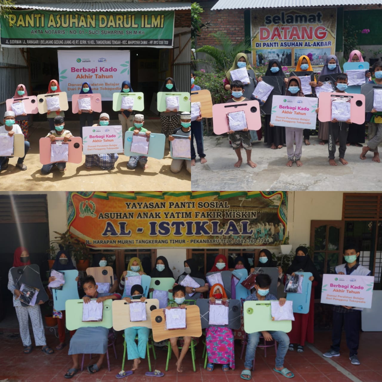Rumah Yatim Salurkan Bantuan dari Pengguna Tokopedia Program Kado Akhir Tahun bagi Panti Asuhan