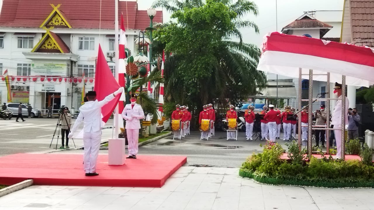 Gelar Upacara HUT RI ke-76, Pemda Rohil Berharap Pandemi Segara Berakhir