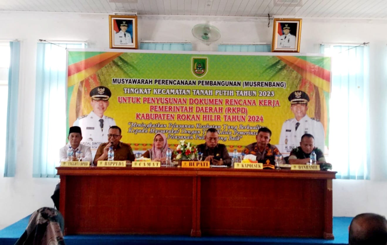 Asisten III Pemkab Rohil Buka Musrenbang Kecamatan Tanah Putih
