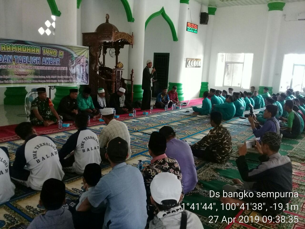 Jelang Ramadhan, Danpos Koramil 05/RM Hadiri Tablig Akbar