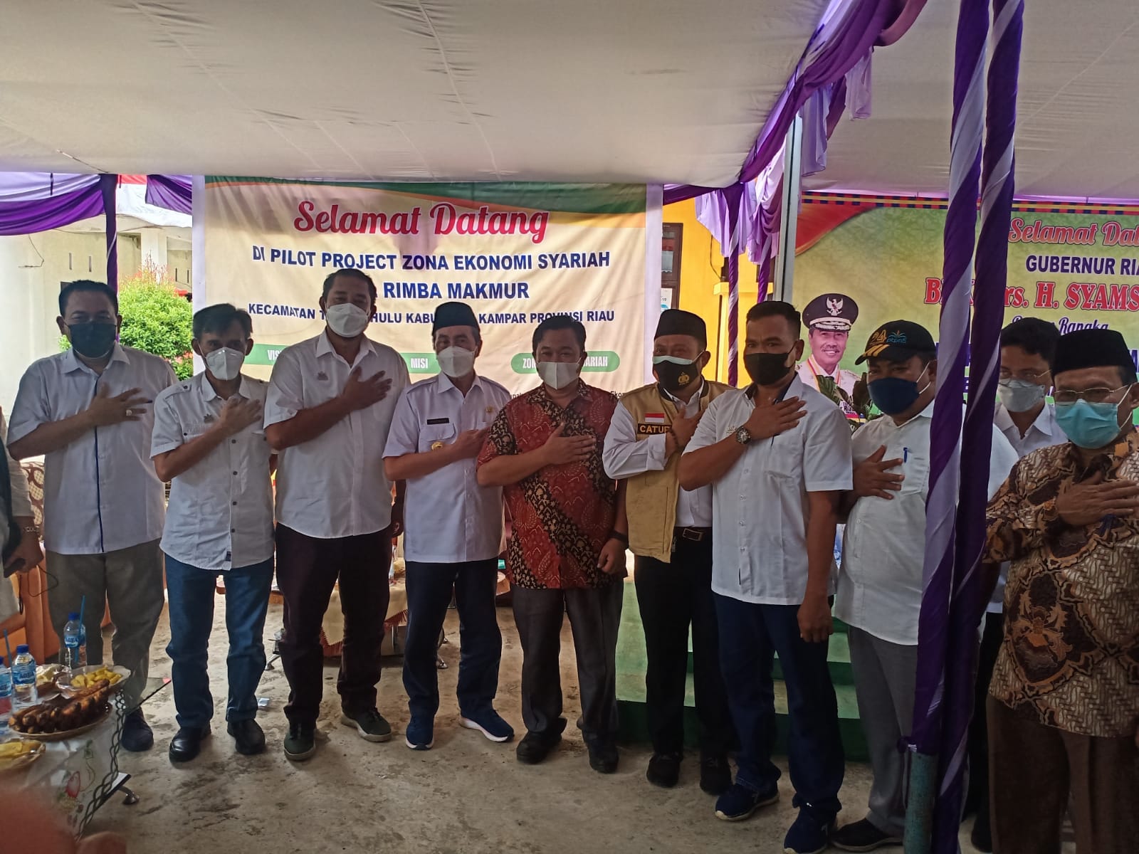 Gubri dan Bupati Kampar Serta PATRI Riau Kunjungi Zona Ekonomi Syariah Desa Rimba Makmur Kampar