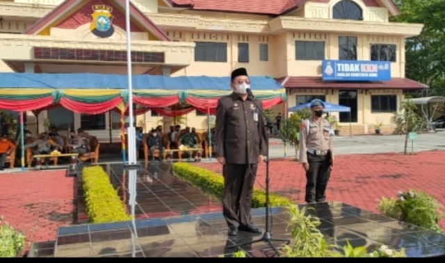 Polres Bengkalis Adakan Apel Gelar Pasukan Ops Ketupat Lancang Kuning 2022
