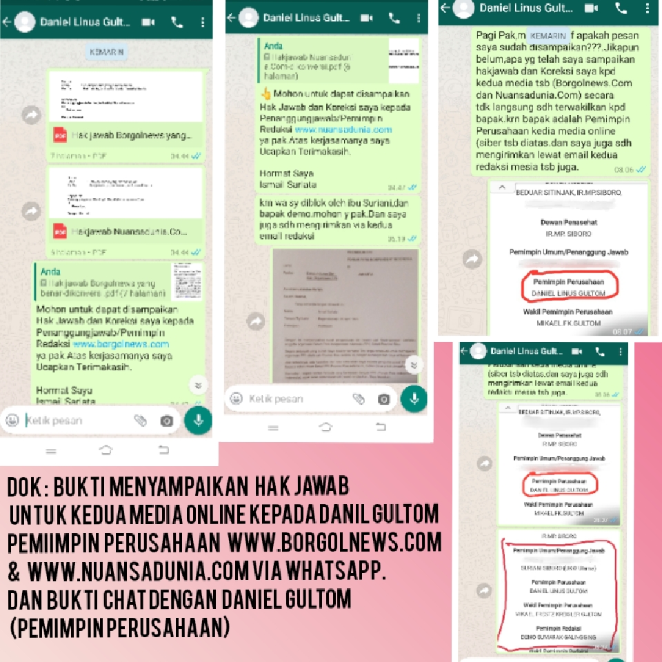 Hak Jawab,Protes Keras dan Koreksi Berita Resmi Dilayangkan, Suriani Siboro : Minta aja tanda terima