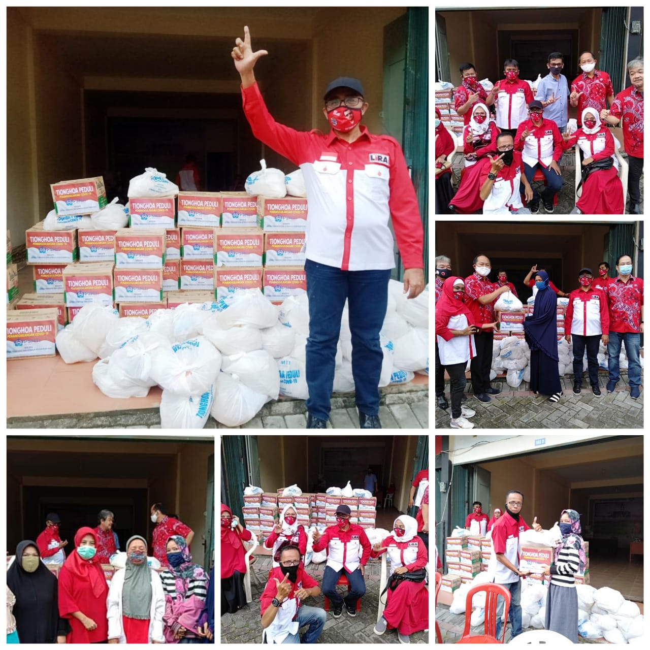 Bersama Ormas Tionghoa dan PSMTI, LIRA Riau Salurkan 75 Paket Sembako Pandemi Covid-19