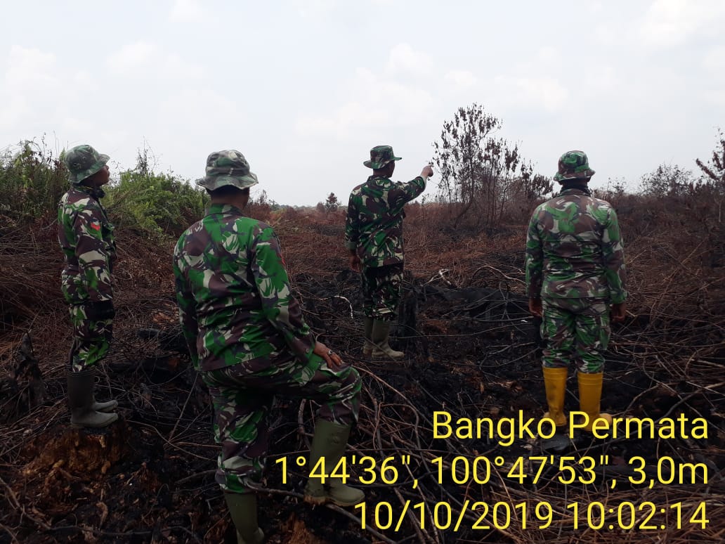 Pastikan Titik Api Nihil, Koramil 05/RM Kembali Laksanakan Patroli Karlahut