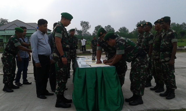 Kodim 0321 Rohil Tandatangani Fakta Integritas  Netralitas TNI Dalam Pemilukada