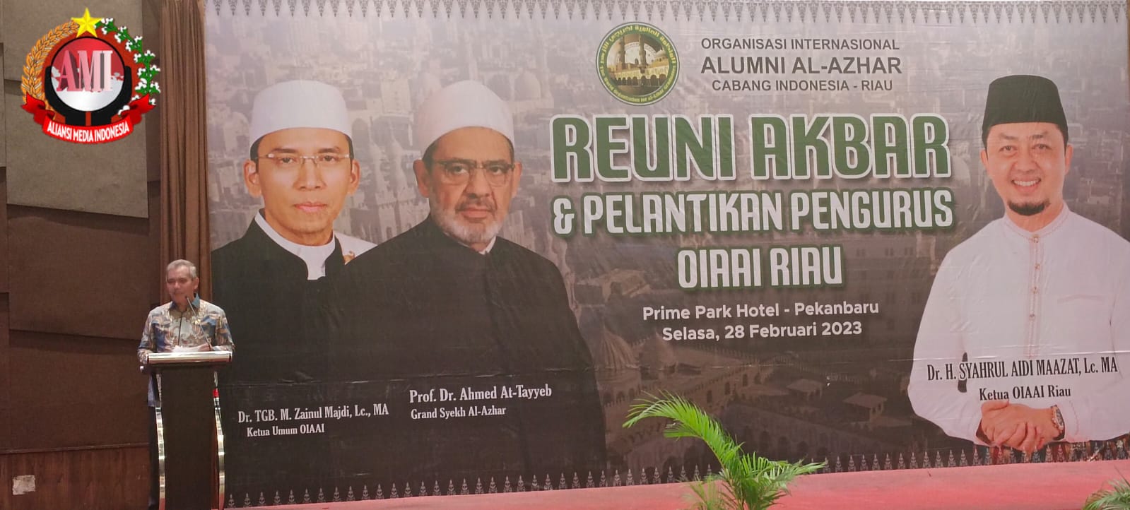 PJ Bupati Kampar Hadiri Reuni Akbar dan Pelantikan Pengurus OIAAI Riau