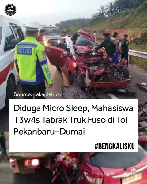 Kecelakaan Lalu lintas Kembali Terjadi di Ruas Tol Pekanbaru - Dumai