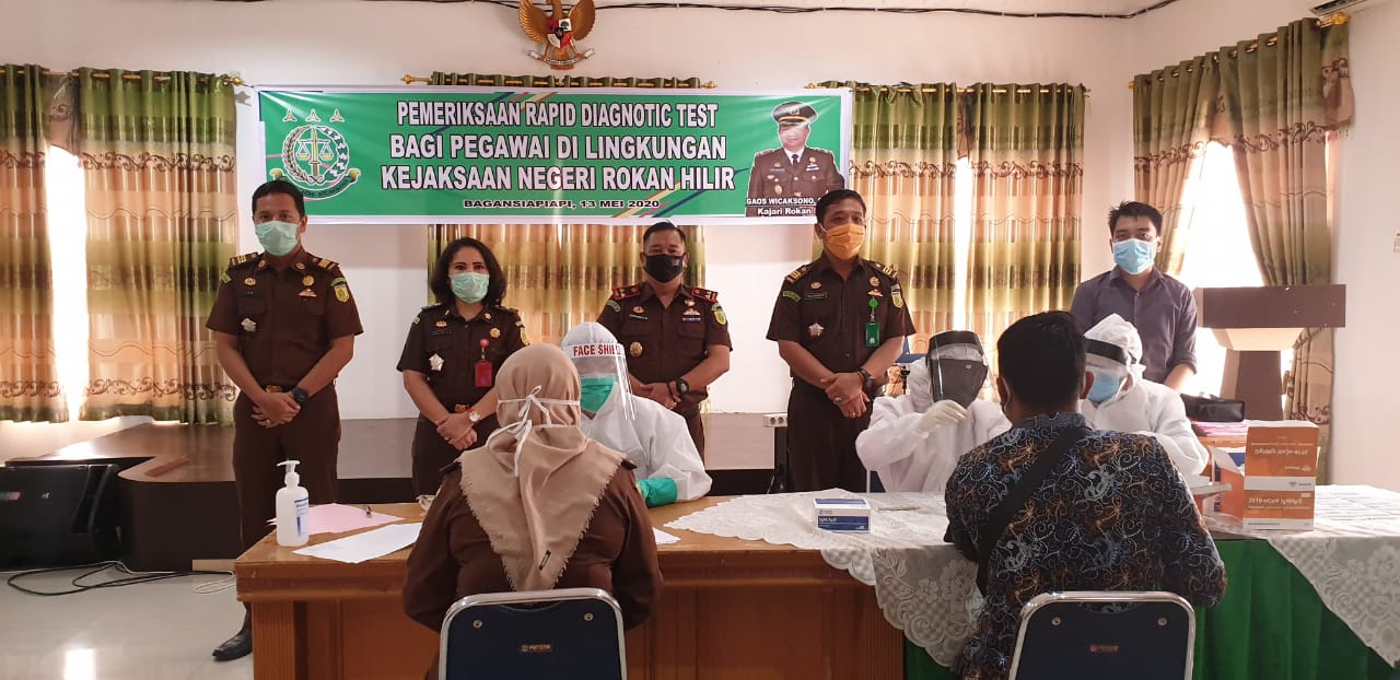 55 Pegawai dan Honorer Kejari Rohil Rapid Tes Covid-19,Begini Hasilnya