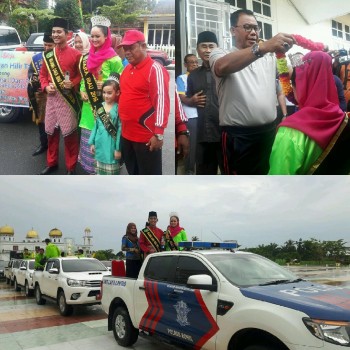 Dara Riau Asal Rohil Bersamaan Atlet Volli Kejurda Riau Diarak Dibagansiapiapi