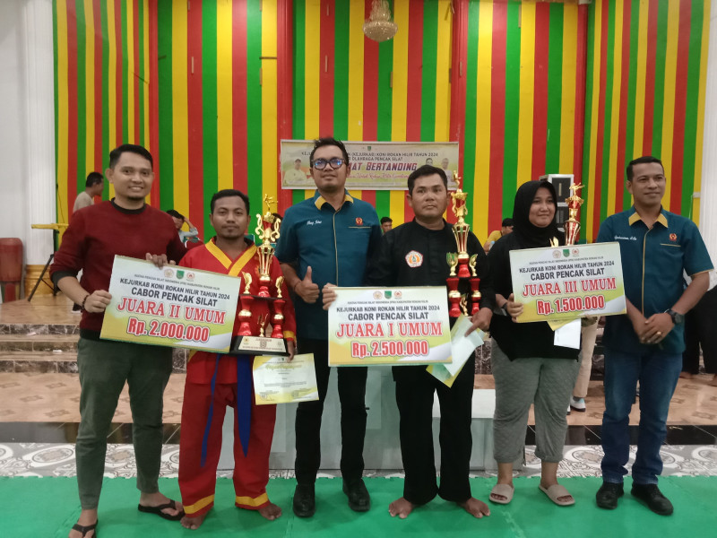 Kejuaraan Pencak Silat Diajang Kejurkab KONI Rohil 2024 Resmi Ditutup