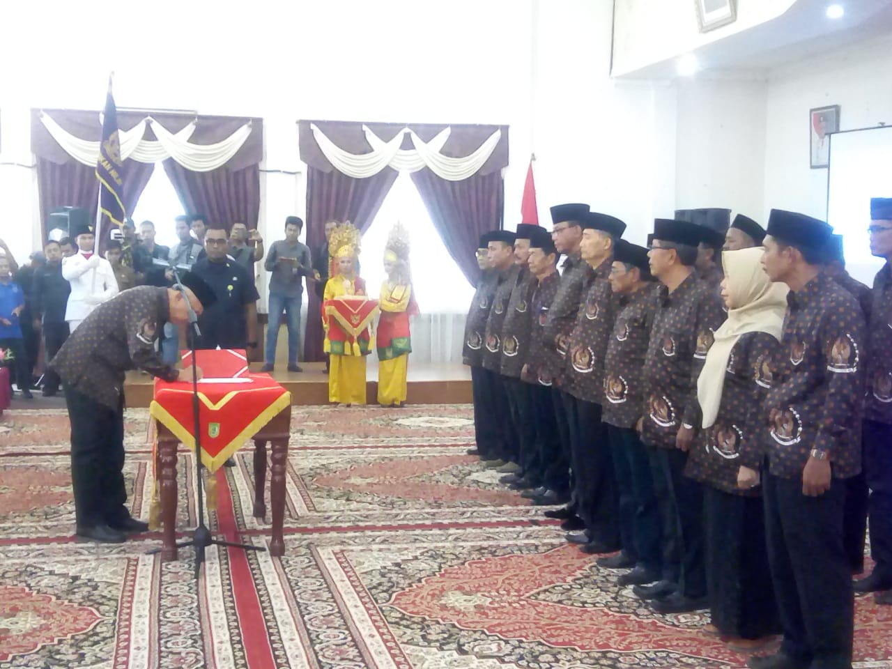 H Suyatno Dikukuhkan Sebagai Ketua Pengurus DHC Pembudayaan Kejuang 45 Rohil