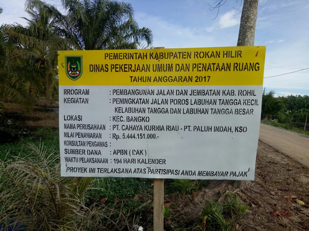 Proses!! Dinas PUTR Rohil Lalai, Proyek Aspal Labuhantangga Rugikan Negara Rp1,2 Miliar...