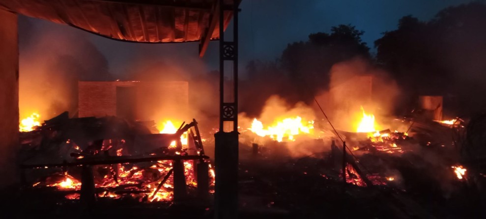 7 Rumah di Bagan Hulu Ludes Terbakar Dini Hari, Kerugian Capai Ratusan Juta Rupiah