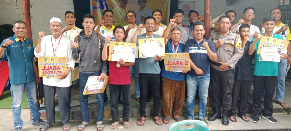 Pertandingan Catur se- Rohil di Kejurkab KONI Rohil Tahun 2024 Resmi di Tutup