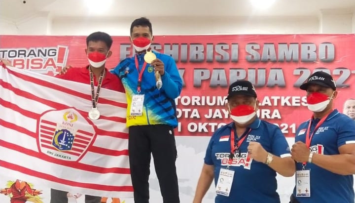 Luar Biasa Buat Atlet Sambo Riau , Sabet 4 Medali Emas dan 1 Perak Pada PON XX Papua 2021